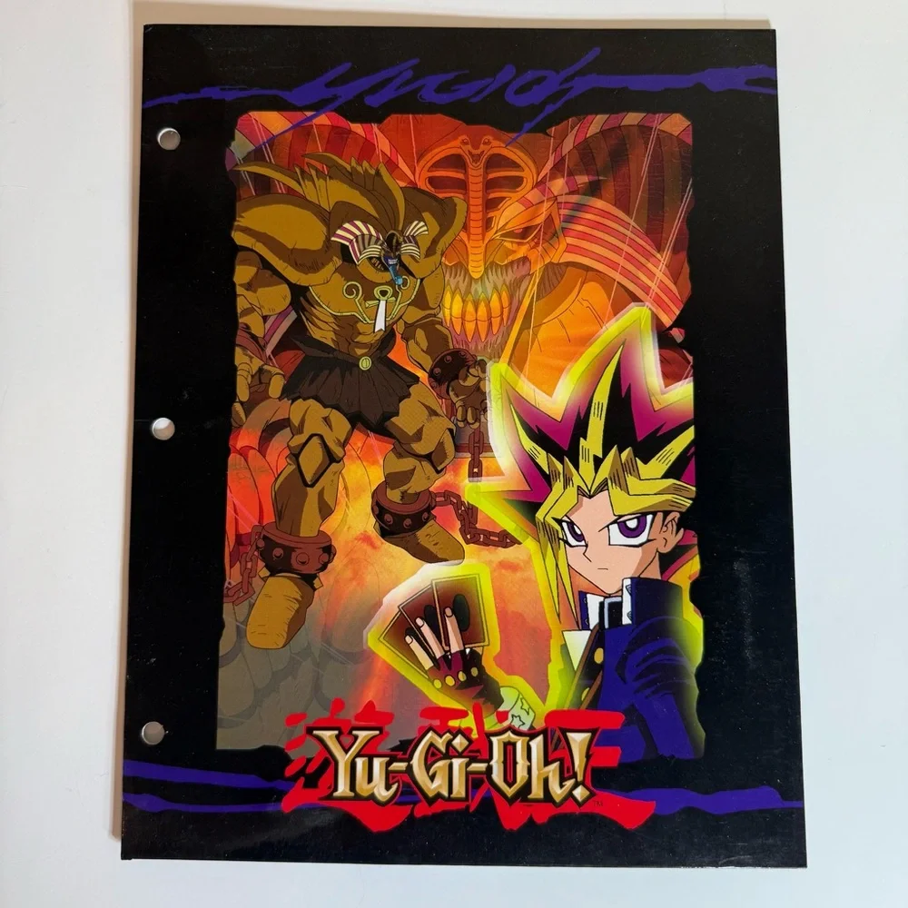 Yu-Gi-Oh! Yugioh Folders Lot Of 4 2003 Starpoint 3 Ring Hole Pockets Binder Used